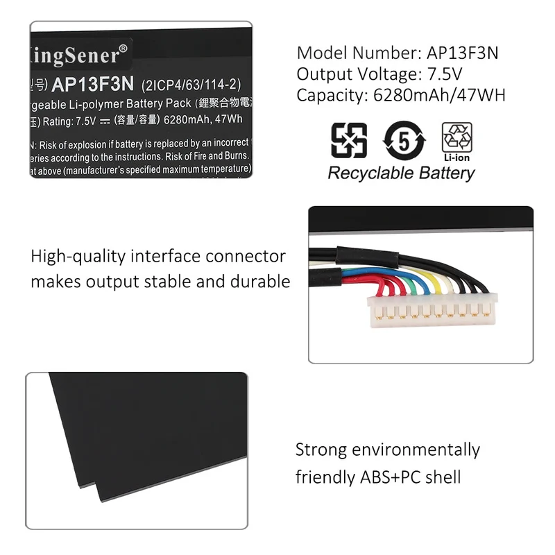 AP13F3N Battery for Acer Aspire S7-392 S7-391 | 7.5V 47Wh