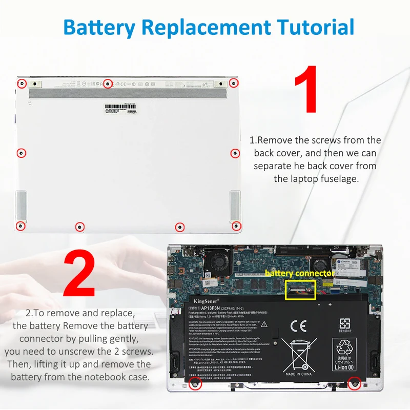AP13F3N Battery for Acer Aspire S7-392 S7-391 | 7.5V 47Wh
