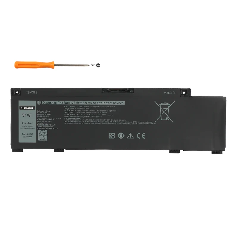 266J9 M4GWP Battery for Dell G3 15 3500 3590 G5 15 5500 5505 — 11.4V 51Wh