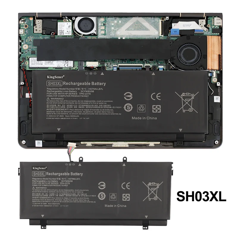 SH03XL CN03XL Battery for HP Spectre x360 13 & ENVY 13-AB - 57.9Wh 11.55V