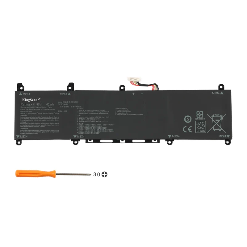 ASUS VivoBook S13 S330 Battery Replacement C31N1806 11.55V 42Wh