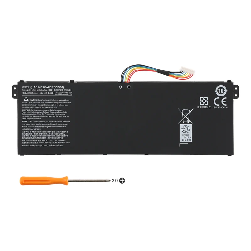 AC14B3K Battery for Acer Swift 3 SF314-51 Aspire ES1 E3 V3 V5 — 15.2V 48.9Wh
