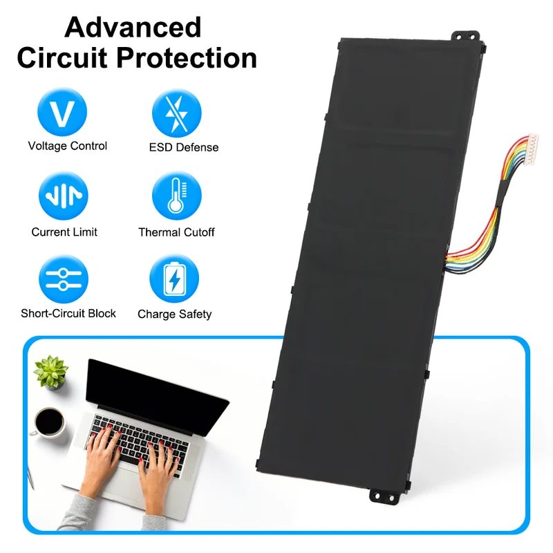 AC14B3K Battery for Acer Swift 3 SF314-51 Aspire ES1 E3 V3 V5 — 15.2V 48.9Wh
