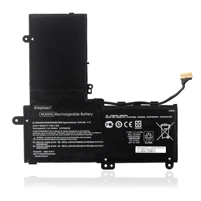 NU03XL Battery for HP Pavilion x360 Convertible 11-U Series — 11.55V 41.7Wh