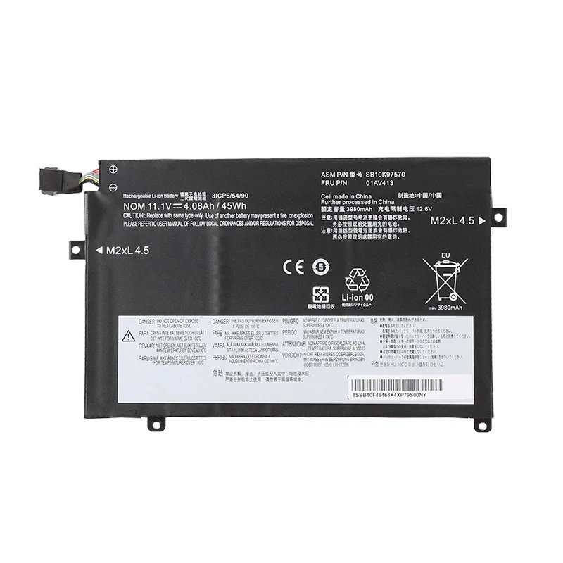 01AV413 01AV411 Battery for Lenovo ThinkPad E470 E470C E475 — 11.1V 45Wh