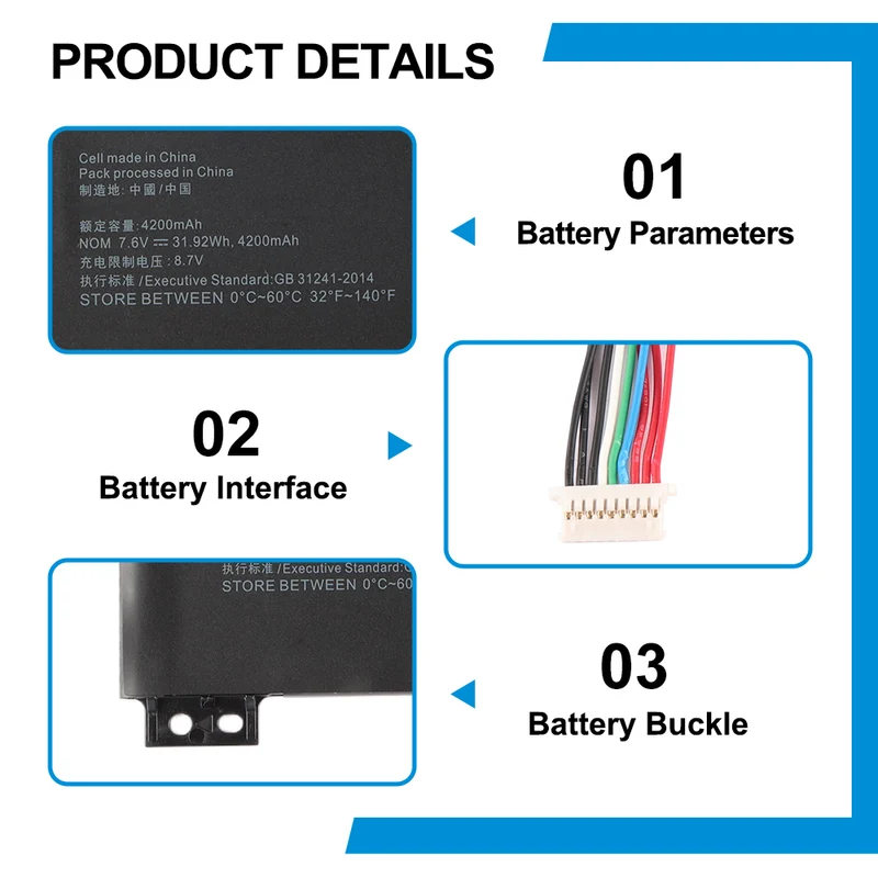 NC140BW1-2S1P Battery for Lenovo IdeaPad 100S-14IBR — 7.6V 31.92Wh