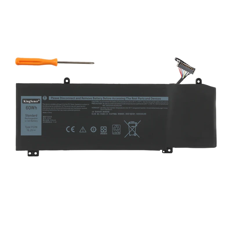1F22N JJPFK Battery for Dell G5 15 5590 G7 7590 7790 Alienware M15 M17 R1 — 15.2V 60Wh