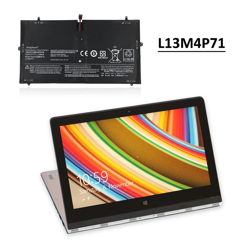 L13M4P71 Battery for Lenovo Yoga 3 Pro 1370 Series — 7.6V 44Wh