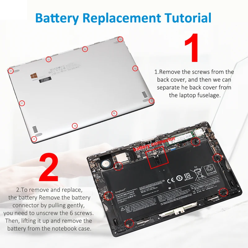 L13M4P71 Battery for Lenovo Yoga 3 Pro 1370 Series — 7.6V 44Wh