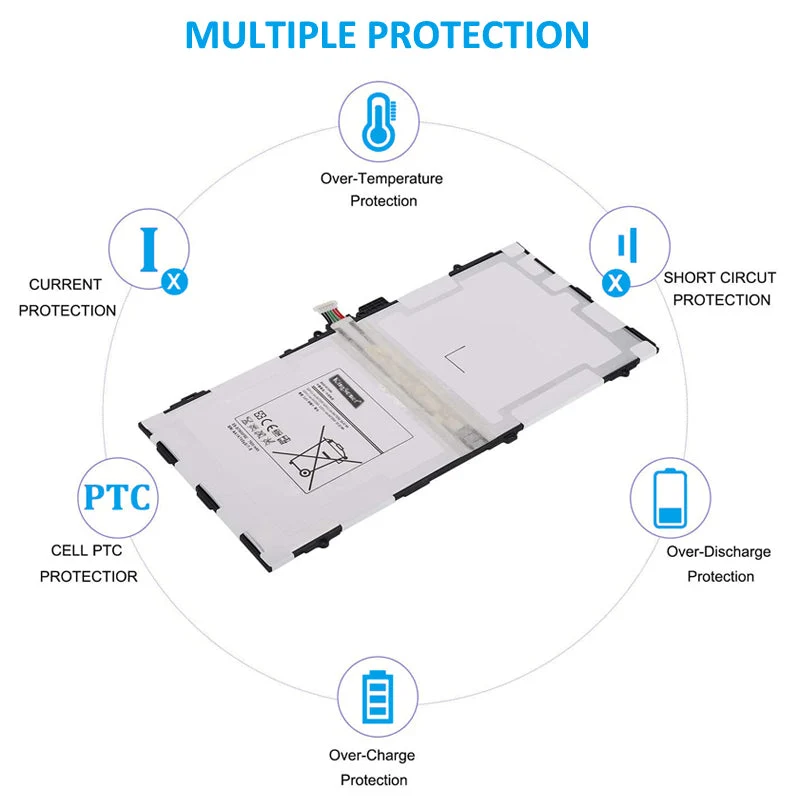 EB-BT800FBE Battery for Samsung Galaxy Tab S 10.5 SM-T800 SM-T805 — 3.8V 7900mAh