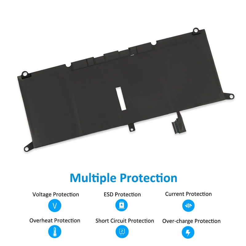 DXGH8 Battery for Dell XPS 13 9370 9380 Inspiron 7390 — 7.6V 52Wh