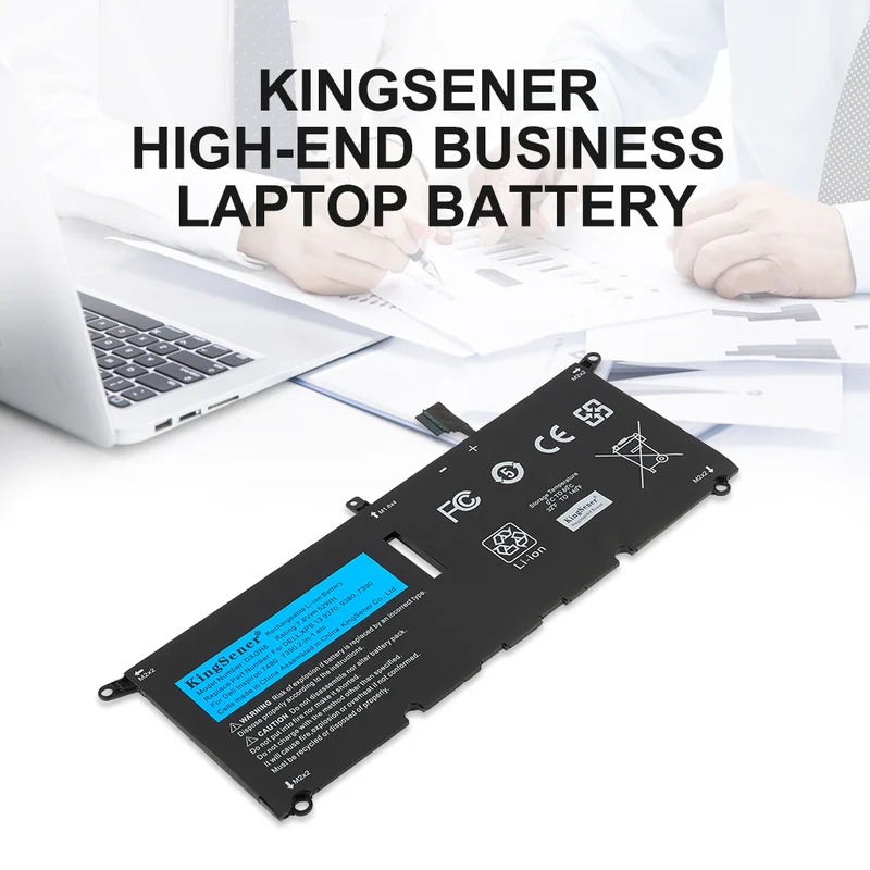 DXGH8 Battery for Dell XPS 13 9370 9380 Inspiron 7390 — 7.6V 52Wh