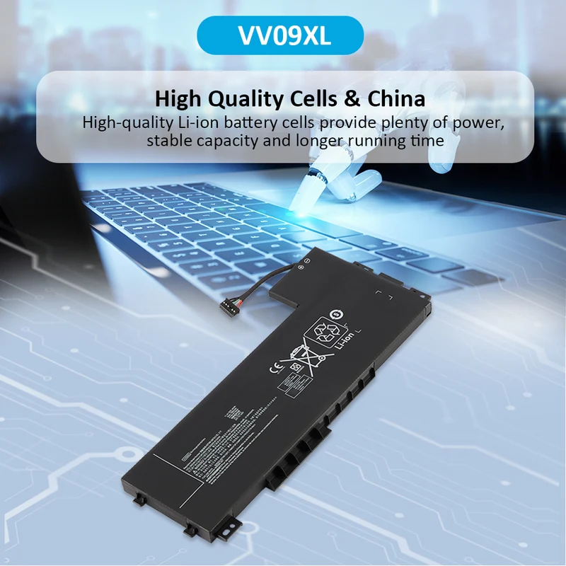 VV09XL 808452-001 Battery for HP ZBook 15 17 G3 G4 Mobile Workstation — 11.4V 90Wh