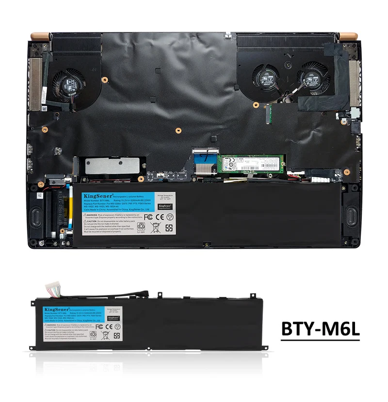 BTY-M6L Battery for MSI GS65 GS75 Stealth Thin Series — 15.2V 80.25Wh