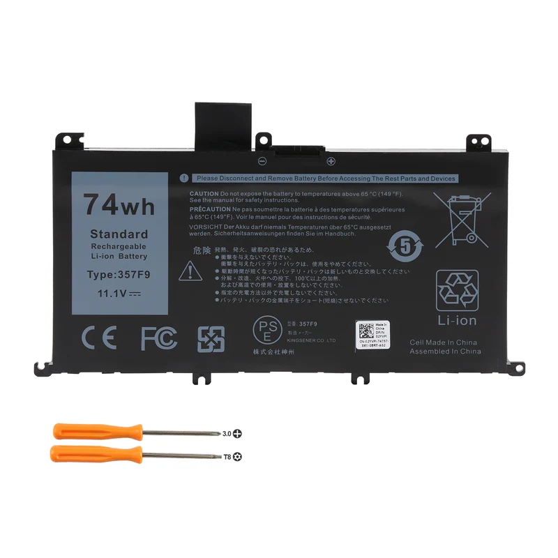 357F9 Battery for Dell Inspiron 15 7000 Gaming (7559 7567) — 11.1V 74Wh
