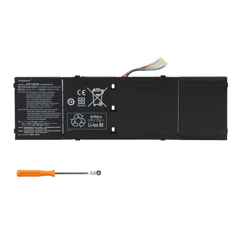 AP13B3K Battery for Acer Aspire M5 V5 V7 R7 Series — 15.2V 53Wh