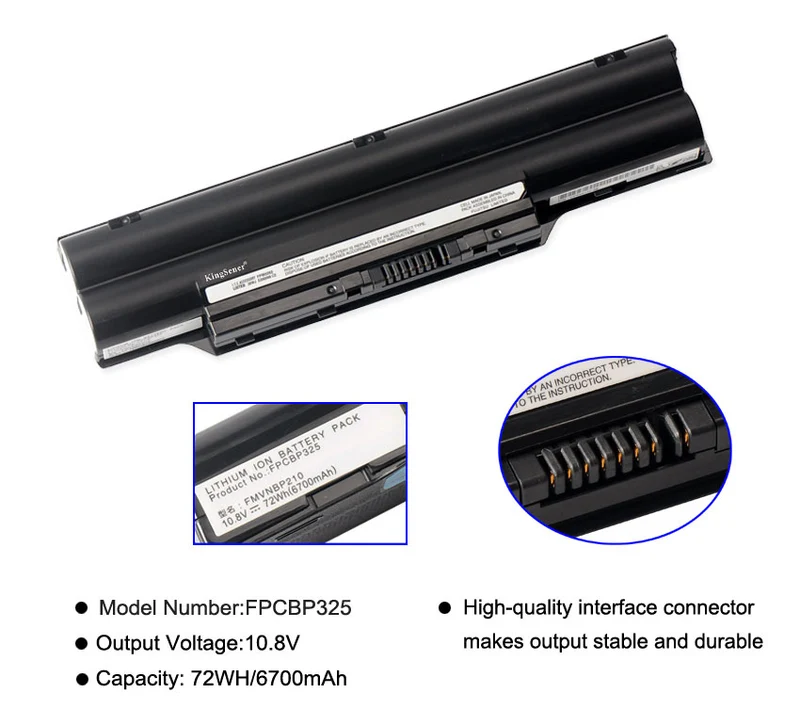 FPCBP325 Battery for Fujitsu LifeBook PH701 P772 SH771 Series — 10.8V 72Wh