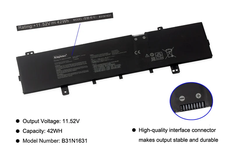 B31N1631 Battery for ASUS VivoBook 15 X505ZA X505BA F505 — 11.52V 42Wh