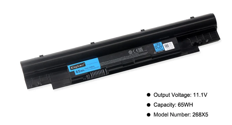 268X5 Battery for Dell Vostro V131 V131D Inspiron 13Z N311z — 11.1V 65Wh