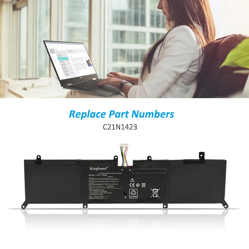 C21N1423 Battery for ASUS X302L X302LJ X302LA X302UA Series - 7.6V 38Wh