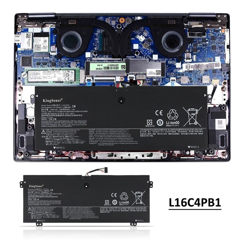 L16L4PB1 Battery for Lenovo Yoga 720-13IKB 730-13IKB 730-13IWL — 7.72V 48Wh