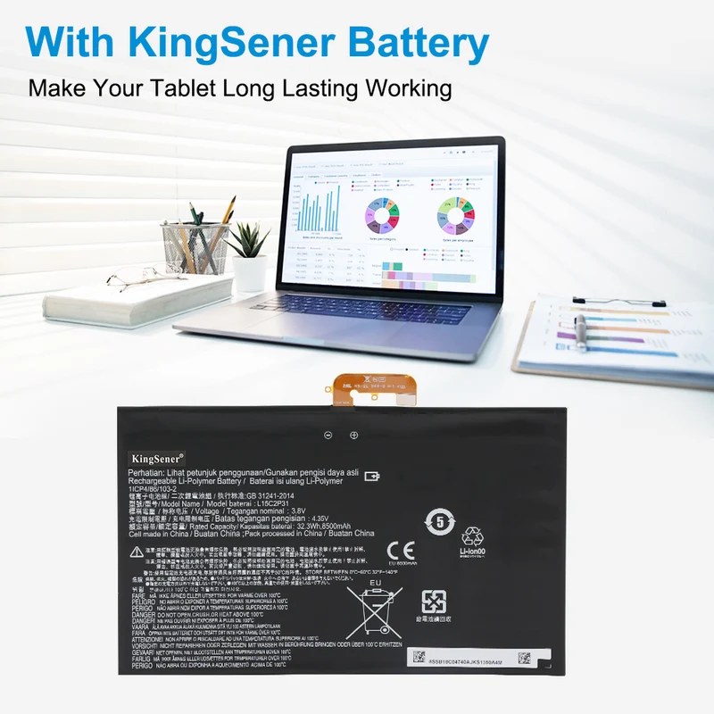 L15C2P31 Laptop Battery For Lenovo Yoga Book YB1-X91F X91L X91X YB1-X90F YB1-X90L Series | KingSener
