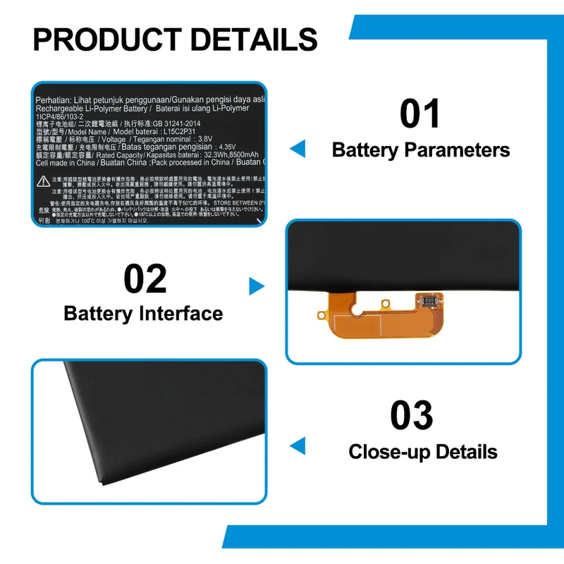 L15C2P31 Laptop Battery For Lenovo Yoga Book YB1-X91F X91L X91X YB1-X90F YB1-X90L Series | KingSener