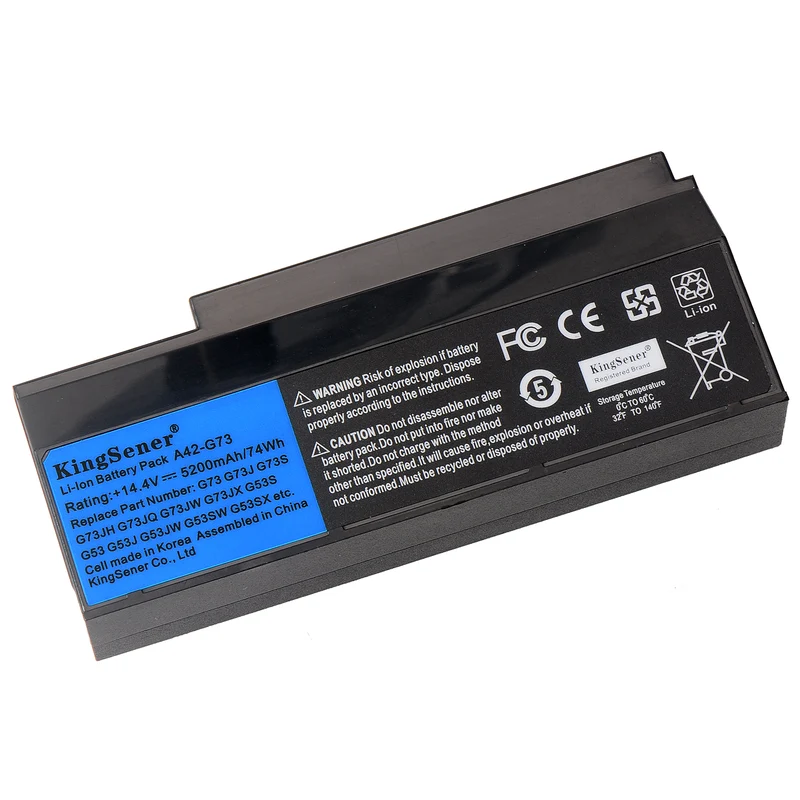 A42-G73 Battery for ASUS ROG G73 G53 Series — 14.4V 74Wh