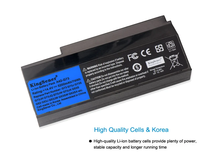 A42-G73 Battery for ASUS ROG G73 G53 Series — 14.4V 74Wh