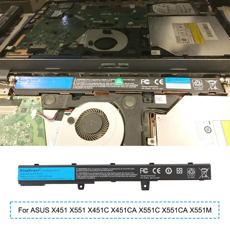 ASUS X451/X551 A41N1308 37Wh Battery Replacement