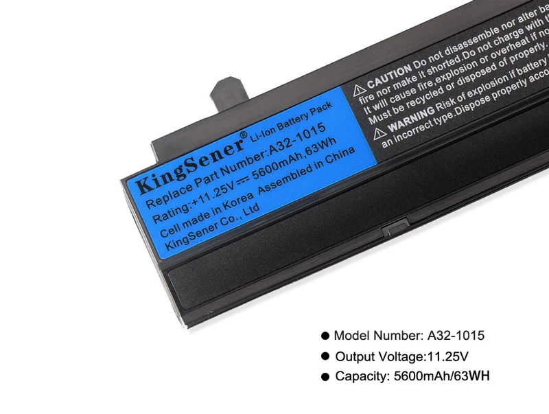 A32-1015 Laptop Battery for ASUS Eee PC 1015 1015P 1015PE 1015PW 1215N 1016 1016P 1215 A31-1015 11.25V 5600mAh | KingSener
