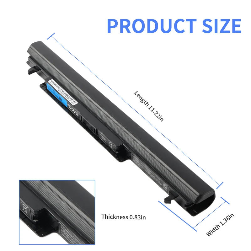 A41-K56 Battery for ASUS A46 K46 K56 S40 S46 S56 R405 R505 S405 S550 V550 U48 U58 44Wh 15V