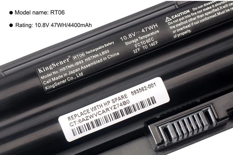 RT06 battery For HP Pavilion CQ35 CQ36 DV3-2000 CQ35-223TX 116TU 117TU HSTNN-LB93/IB93 HSTNN-DB93 HSTNN-LB94 | KingSener