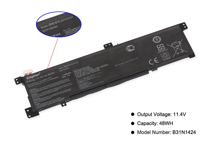 B31N1424 Battery For ASUS U4000 K401LB5010 K401LB5500 K401U A400U K401L Series Notebook 48Wh 4240mAh | KingSener