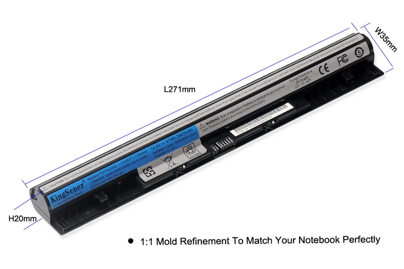 L12S4E01 L12M4E01 Battery for Lenovo G400S G410S G500 G500S G510S — 14.8V 41Wh