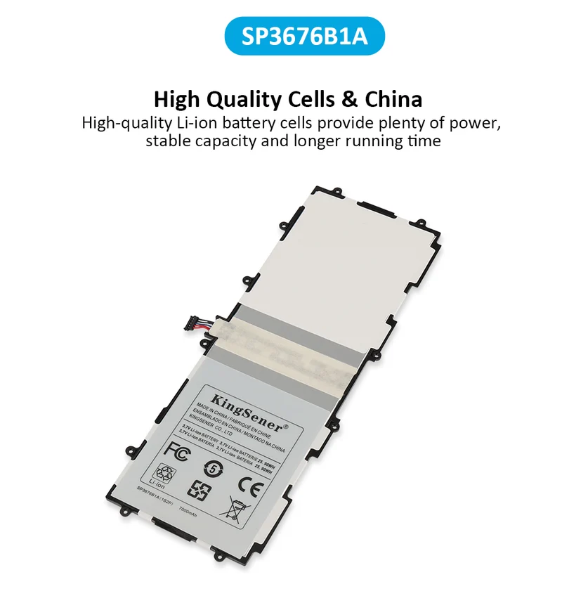 SP3676B1A(1S2P) Battery for Samsung Galaxy Tab 2 10.1 GT-N8000 GT-N8010 GT-N8013 GT-P5100 GT-P5110 P5113 P7510 P7500 P5100 | KingSener