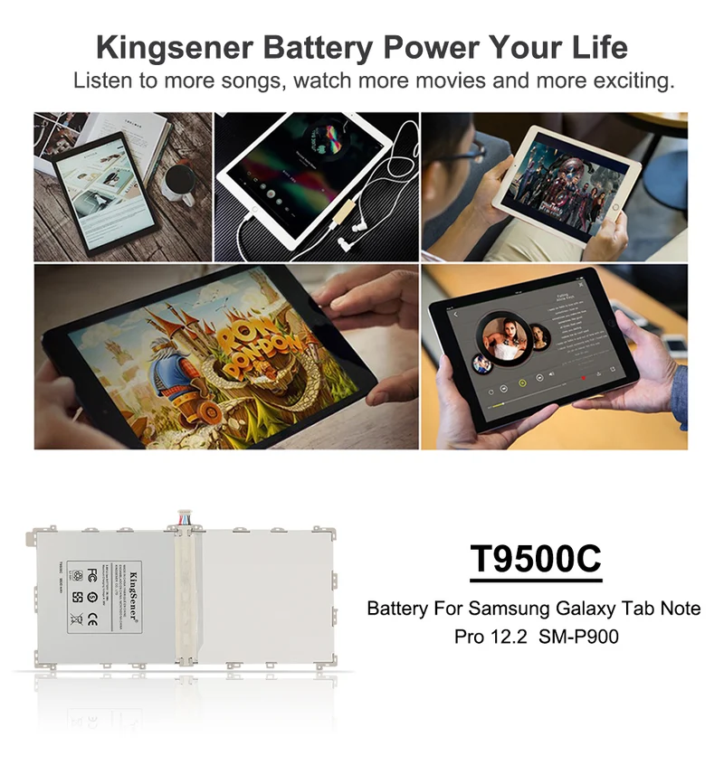 T9500C Laptop Battery For Samsung T9500C T9500E T9500U T9500 Galaxy Tab Note Pro 12.2 SM-P900 | KingSener