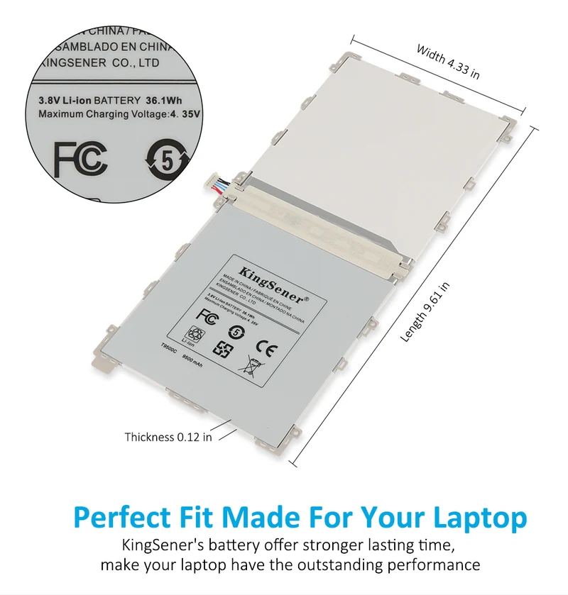 T9500C Laptop Battery For Samsung T9500C T9500E T9500U T9500 Galaxy Tab Note Pro 12.2 SM-P900 | KingSener