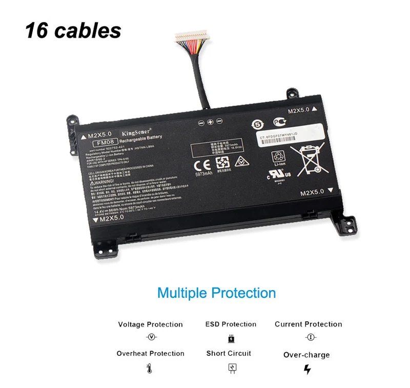 FM08 HSTNN-LB8B Laptop Battery For HP Omen 17-AN013TX 17-AN014TX Series HQ-TRE (14.4V 86Wh 5973mAh) | KingSener