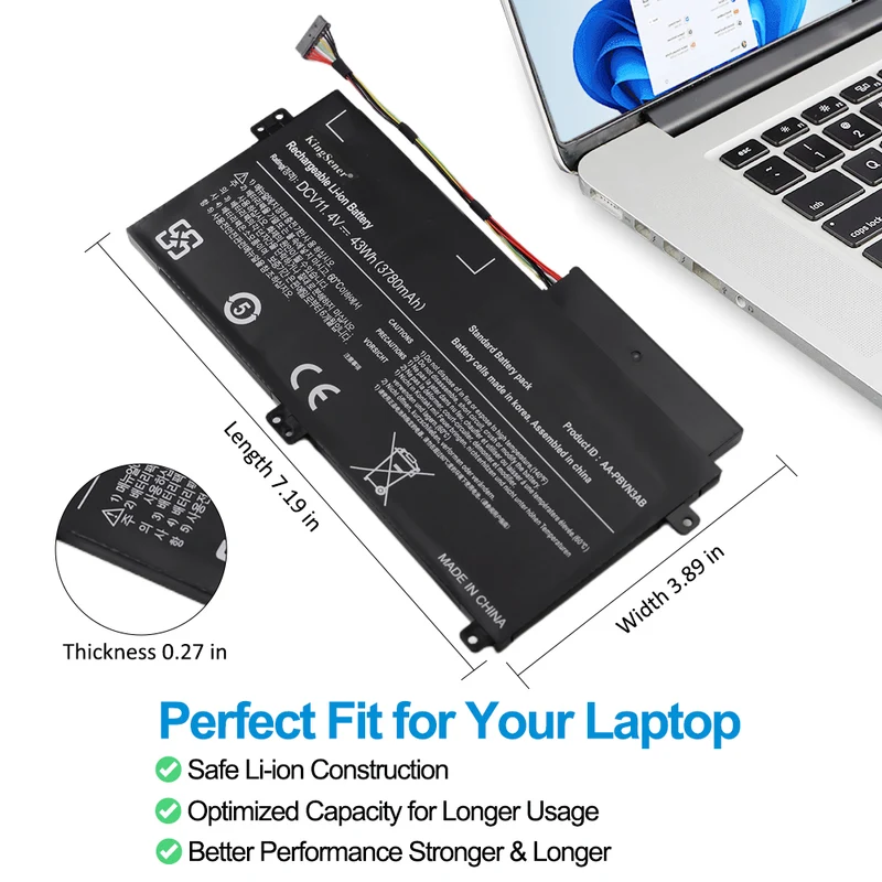 AA-PBVN3AB Laptop Battery For SAMSUNG NP370R4E NP370R5E NP370R5V NP450R4E NP450R5E NP450R4V NP450R5V NP470R5E NP510R5E | KingSener