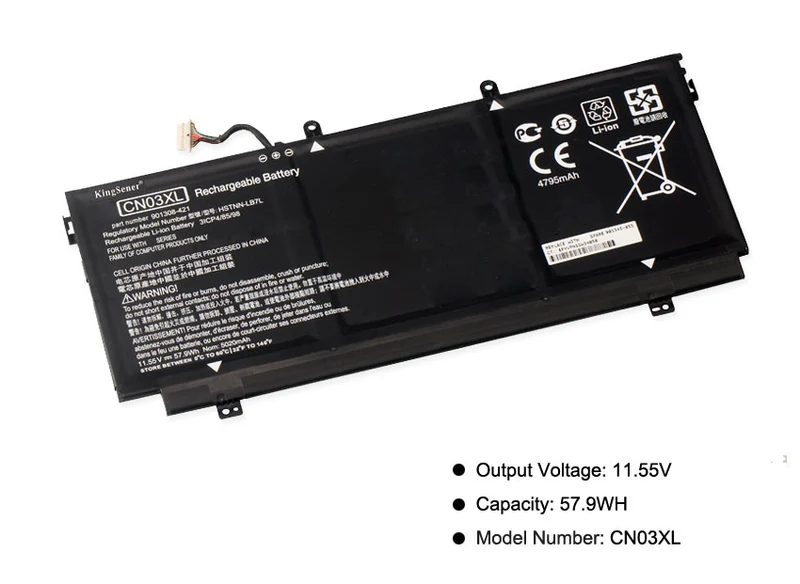 SH03XL CN03XL Battery for HP Spectre x360 13-AB 13-AC 13-W - 57.9Wh 11.55V