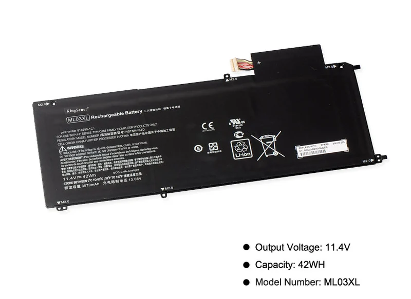 ML03XL Laptop Battery For Hp Spectre X2 12-A011TU A012TU 12-a003ng 12-a001dx TPN-Q165 HSTNN-IB7D 814060-850 814277-005 | KingSener
