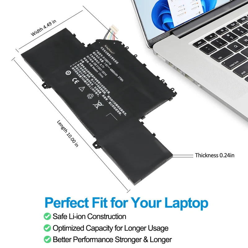 R10B01W Laptop Battery For Xiaomi ml Air 12.5 inch 161201-AA 161201-01 | KingSener