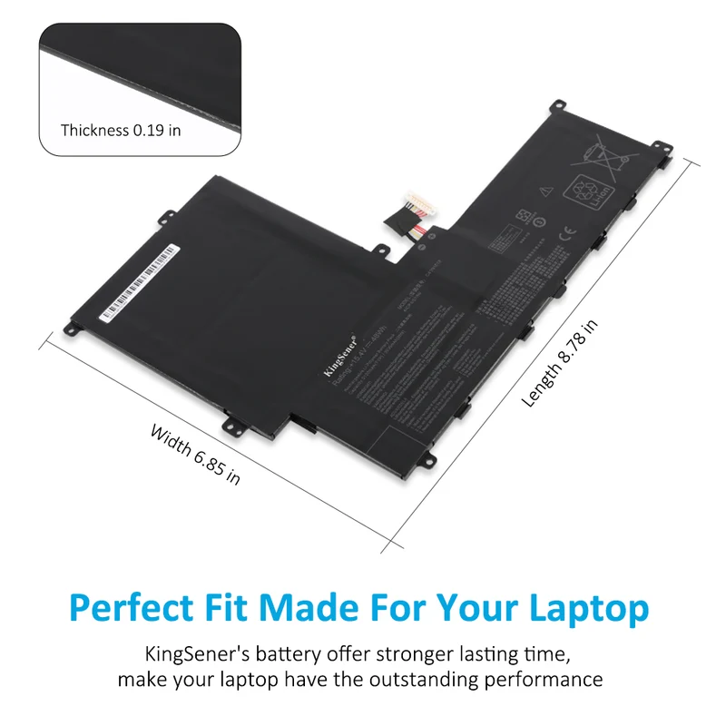 C41N1619 Laptop Battery Compatible with Asus Pro B9440 B9440UA B9440UA-GV0056R Series Notebook 15.4V 48Wh | KingSener