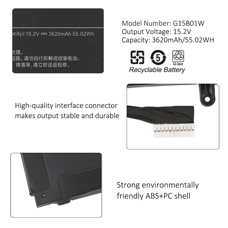 G15B01W Laptop Battery for Xiaomi Gaming Laptop 15.6 inch i5 7300HQ GTX1050 GTX1060 1050Ti/1060 171502-A1 | KingSener