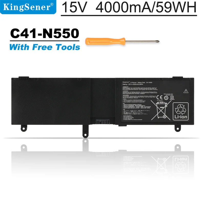 C41-N550 Gaming Battery for ASUS N550 G550 ROG G550 — 15V 59Wh