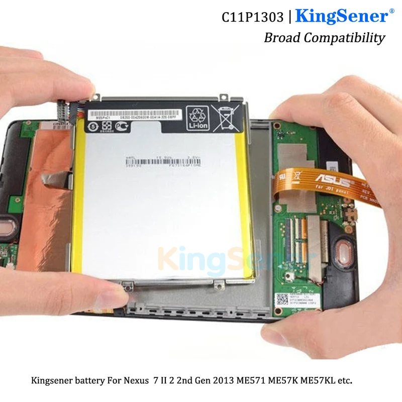 C11P1303 Tablet Battery for ASUS Google Nexus 7 II 2013 ME571 — 3.8V 15Wh
