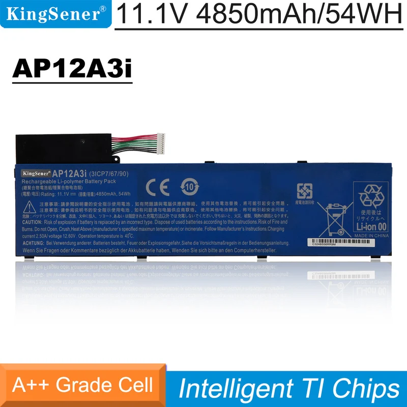 AP12A3i AP12A4i Battery for Acer Aspire Timeline Ultra M3 M5 Series — 11.1V 54Wh