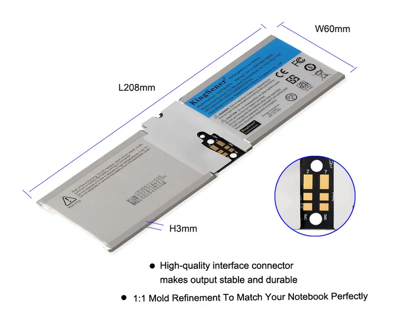 G3HTA020H Screen Battery for Microsoft Surface Book 1 13.5" (1703 1704 1705) — 7.5V 18Wh