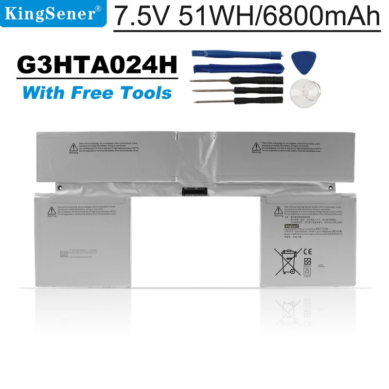G3HTA024H Keyboard Base Battery for Microsoft Surface Book 1 13.5" (1703 1704 1705) — 7.5V 51Wh